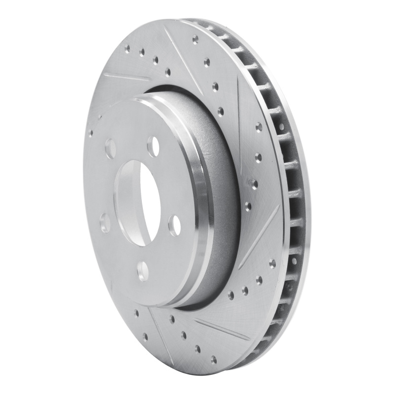 Dodge Nitro Brake Rotor (1) - Front Right - R1 Concepts - Drilled & Slotted - Silver - `07-`12